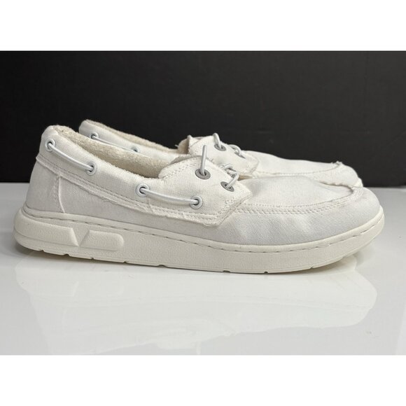 Vionic Beach Skipper Men's 9.5 Slip-On Canvas Casual Shoes White Cruise - Picture 1 of 16